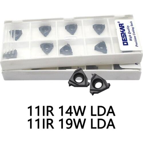 10PCS DESKAR 11IR 14W LDA 19W LDA Indexable Insert Threading Blade CNC Lathe Turning Tools Carbide Insert For P.M.K