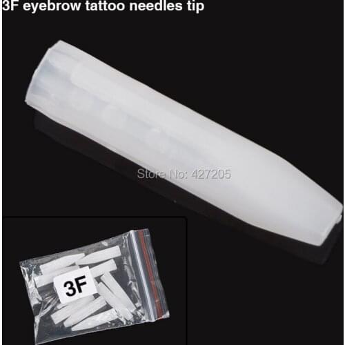 100pcs/pack 3F Pre-sterilized Disposable Permanent Makeup Plastic Tattoo Tips Makeup Machine Kits Supply Free Shipping