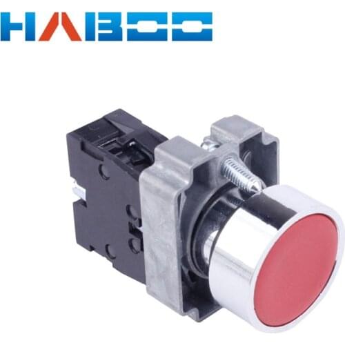 22mm XB2 Similar Momentary Reset Push Button Switch On-Off Flat Round Panel NC/NO