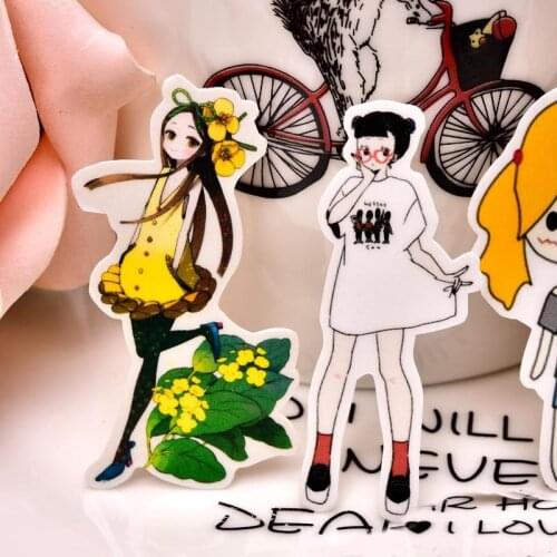 43pcs cute girls stickers scrapbooking stickers /decorative flakes sticker /DIY craft photo albums office and school supplies
