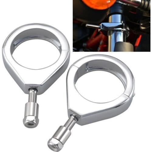 49mm Motorcycle Turn Signal Relocation Fork Clamps Clips For Harley Sportster Dyna Accessories