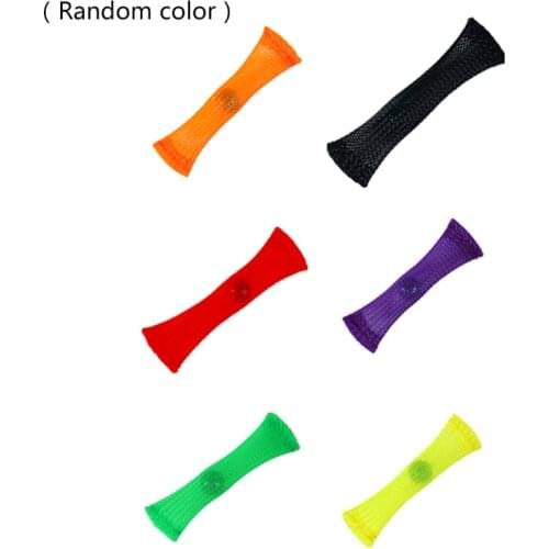 6 Pcs Braided Net Tube Decompression Toy, Stress Relief Marble Toy for Kids and Adults