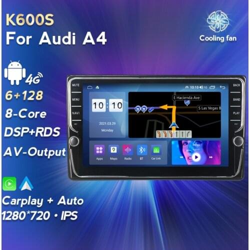 IPS 4G Lte Android 11 Car Multimedia Player For Audi A4 2002-2007 S4 RS4 B6 B8 B7 Radio Stereo Navigation BT GPS Wifi DSP