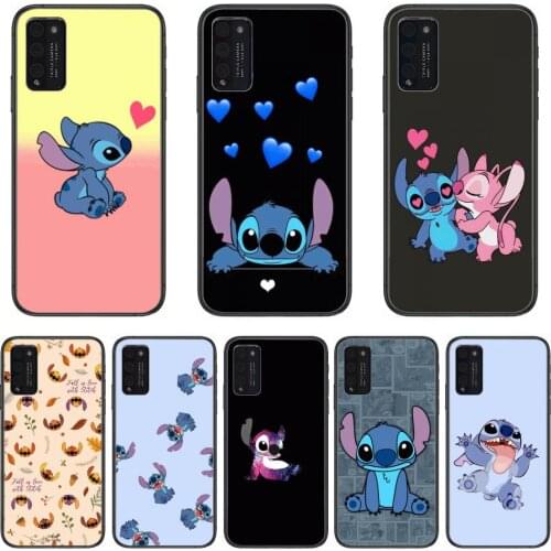 Disney Stitch Cute Clear Phone Case For Huawei Honor 10 20 30 9 X Pro Lite V 5G RU Black Etui Coque Hoesjes Comic Fashion