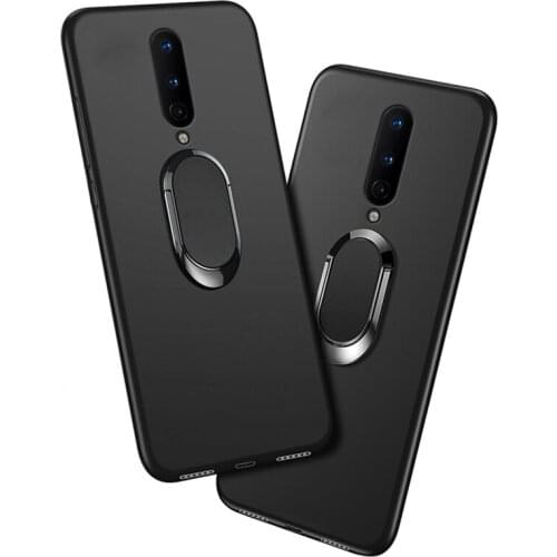Cover For Oneplus 7 Pro Case OnePlus 7T 8 8T Lite Nord 6 T 5 Red Blue Black Classic Finger Ring 360 Degree Rotation Soft Silicon