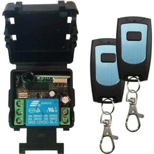 DC12V 24V 1CH Remote Control Light Switch Relay Output Radio Receiver Module and Waterproof Transmitte Garage Doors