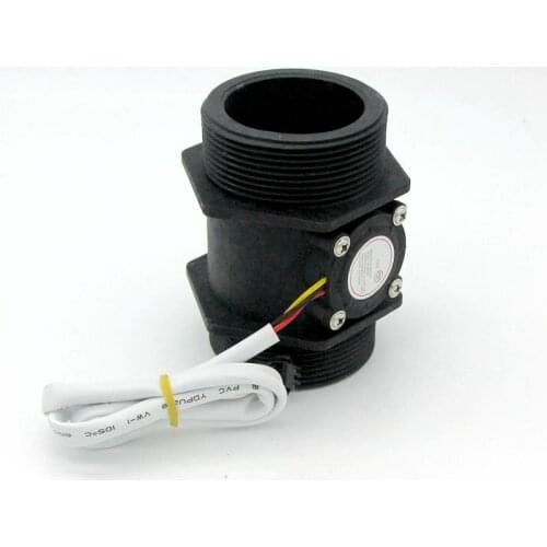 DN50 G2" Water Flow Hall Effect Sensor Switch Gauges Flowmeter Counter Black