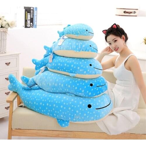 Fancytrader Giant Plush Blue Whale Toy Big Stuffed Soft Sea Animals Whale Pillow Doll Kids Best Gifts