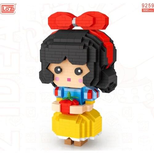 980pcs LOZ Mini Blocks Cartoon Auction Figure Anime Girl Model Cute Doll Children Educational Toys Kids Birthday Present 9259