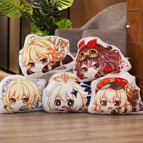 Game Project Genshin Impact Lumine Diluc Pillow Doll Women Men kawaii Cartoon Hu Tao Zhong Li Barbatos Cosplay Plush Accessories