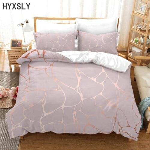 Geometric Pink Marble Comforter Bedding Set Cover 3D Print Girls Bed Cover Bedspread 2/3 Pcs Twin Full Queen Size Linen Bedding