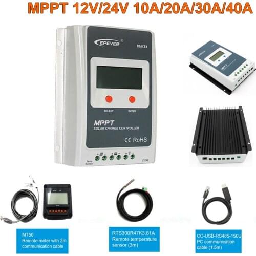 Controller 10A 20A 30A 40A MPPT Solar 12V/24V Tracer AN Battery Panel Power Regulator Charger Max PV 60V Solar Controller