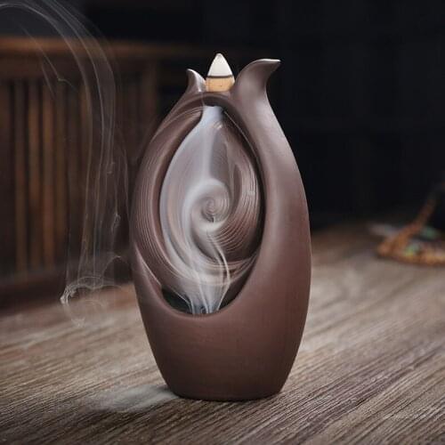 Purple Sand Backflow Incense Burner Creative Sandalwood Agarwood Aromatherapy Ornaments