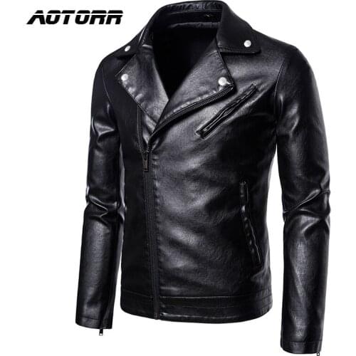 Autumn Winter Black Leather Jackets Men Turn-down Collar Coats Faux PU Zipper Pocket Jackets Motorcycle Biker Windbreaker 5XL