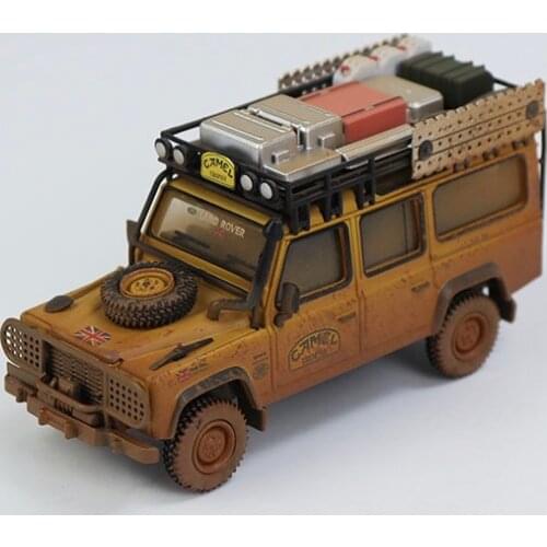 Bburago Diecast 1:64 Scale Land Rover Defender Defender110 1989 Camel Cup Clay Version Alloy SUV Car Model Kids Toys Boys