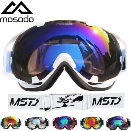 Mosodo OTG Ski Goggles Snow Glasses Anti-fog UV400 Protection Men Women Snowboard Eyewear Double Lens Snowmobile Skiing Goggles