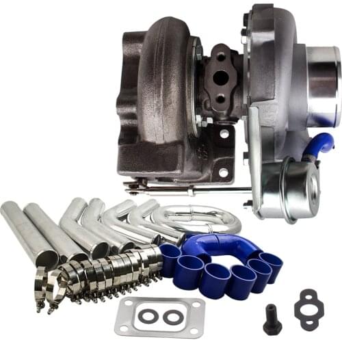 GT2871 GT2871R GT2860 for SR20 CA18DET Turbo Tubocharger 400HP & 18'' Universal 3" 76mm Aluminium Intercooler Induction Pipe