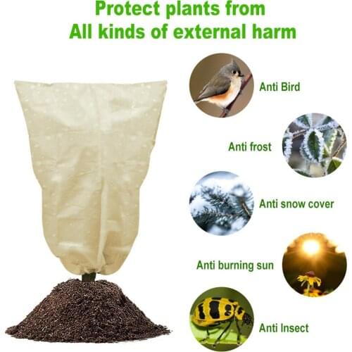 Plant Bag Winter Plant Freeze Protection Cover Non-woven Tree Cover Anti-bacteria Shrink Deduction Breathable Fabric