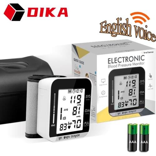 Large Screen Blood Pressure Monitor Intellisense Sphygmomanometer Electronic Heart Rate PR Tonometer Portable Wrist Monitors