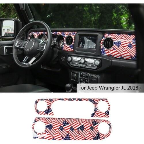 Center Console Cover Trim Dashboard Decorative Panel for Jeep Wrangler JL 2018