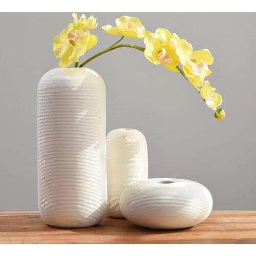 2020 New Chinese Jingdezhen Porcelain Creativity Simple And Modern Style White Vases Ceramic Vases for Wedding Home ZM1202