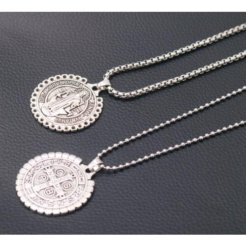 1PCS Silver Plated Christian CSPB Holy Father Pendant Necklace Christian Men and Women DIY Religious Handicrafts Findings A1019