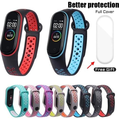 Breathable Strap For Xiaomi Mi Band 3 4 5 6 Smart Watch Wrist Case Bracelet For Xiaomi MiBand 6 5 M4 M3 Miband Strap Replacement