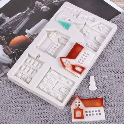 Christmas Gingerbread House Silicone Mold Fondant Mould Cake Decorating Tools Chocolate, Gumpaste, Sugarcraft, Kitchen Gadgets