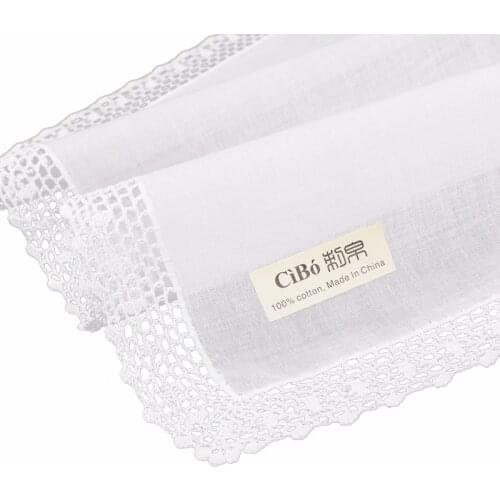 S002: 100% cotton hand crochet lace blank handkerchiefs/hankies 120 pieces/lot for women/ladies wedding gift