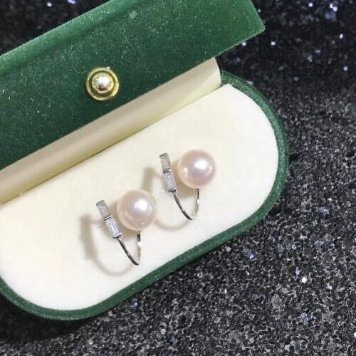 Bridal 925 Sterling Silver Earrings Findings Settings Base Mountings Parts for Pearls Agate Crystal Stones Jade 5pairs/lot