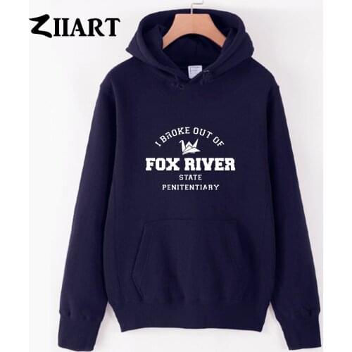 Prison break Paper Crane i broke out of Fox River state penitentiary couple clothes girls woman female fleece hoodies