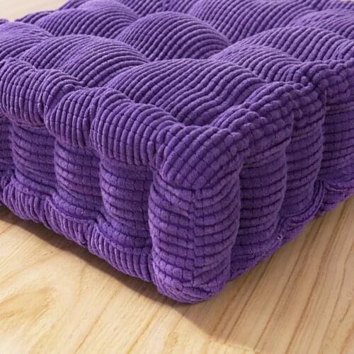 Thicken Corduroy Chair Cushion Pad Meditation Cushion Cotton Floor Pillow Car Seat Heightening Mat Office Chair Cushions Padded