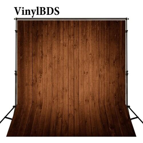 VinylBDS Retor Wood Wall Photography Backdrops Vintage Wooden Wedding Photography Backdrop Newborn Brown Backdrops for Children