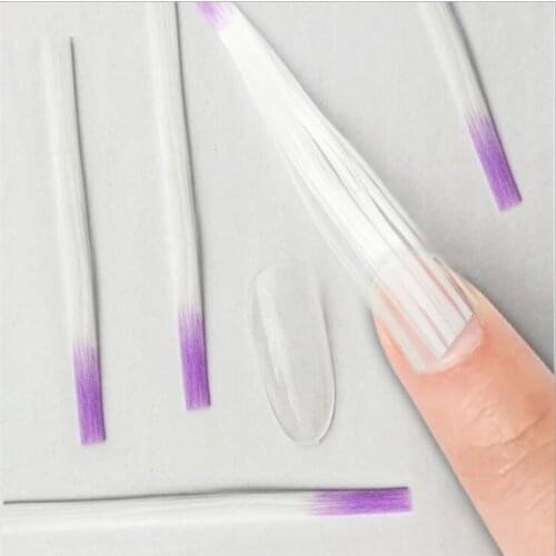 1 set /3 sets/5 sets Professional Fiberglass Nail Long Extension Form Beauty Tool Manicure DIY Nail Art Gifts Glass Fiber Extend