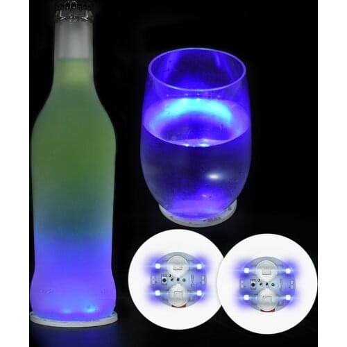 10pcs Luminous Coaster Festival Night Club Bar Coaster Party Decoration Waterproof Cup Coaster Perfect for Party, Wedding, Bar