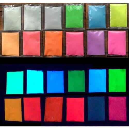 100g 12 Colors Luminous Resin Pigment Toy Glow In the Dark Powder Pigment Colorant Glowing Resin For a party DIY Wish Bottle