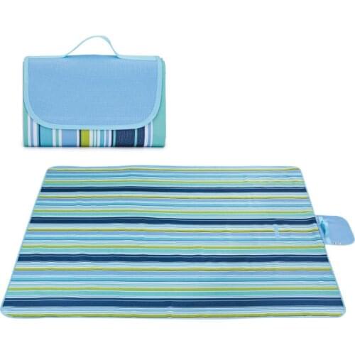 2 Size Foldable Outdoor Camping Pad Picnic Beach Mat Sleeping Oxford Mattress Blanket Baby Climb Plaid Beach Blanket Waterproof