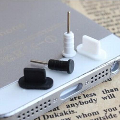 2pcs/set 3.5mm Headset Earphone 2pcs Jack Plug + 2pcs Charger USB Dock Anti Dust Plug Cap Cover for iphone5 Free Shipping