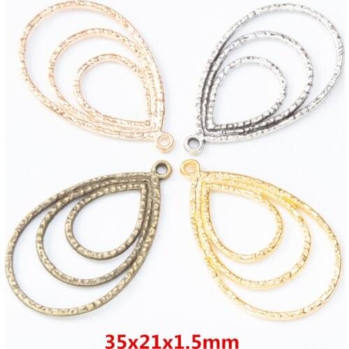 45 pieces of retro metal zinc alloy Connector Pendant for DIY handmade jewelry necklace making 8066