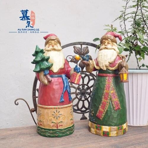 AMERICAN COUNTRY HAPPY OLD MAN ORNAMENT ROOM SANTA DECORATIONS FESTIVIAL CHILDREN GIFT