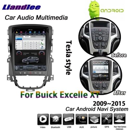 Car Android Multimedia Player For Buick Excelle XT 2009-2015 Stereo Tesla Style Mirror Link GPS Navigation Screen 2+32G