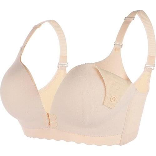 Pure Cotton Lining without Steel Ring Nursing Bras Sweat Absorbing Breathable Ultra Comfortable Front Buckle Pregnant Women Brea