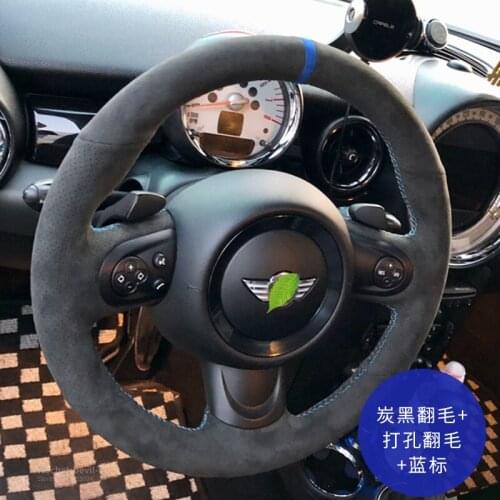 Steering Wheel Cover For BMW 1 3 5 7 Series X1 X2 X3 X5 X7 M2 M4 M5 M8 X3M X4M X5M X6M Black Suede Leather Car Accessories