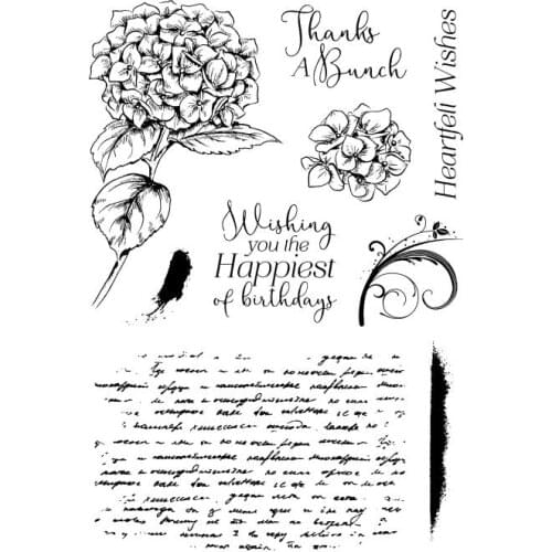 Flower Background Transparent Clear Silicone Stamp/Seal for DIY scrapbooking/photo album Decorative clear stamp M1232