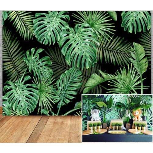 Wild One Photo Backdrop for Safari Baby Shower Birthday Party Photography Background Green Grass Wall Customize Studio Poster