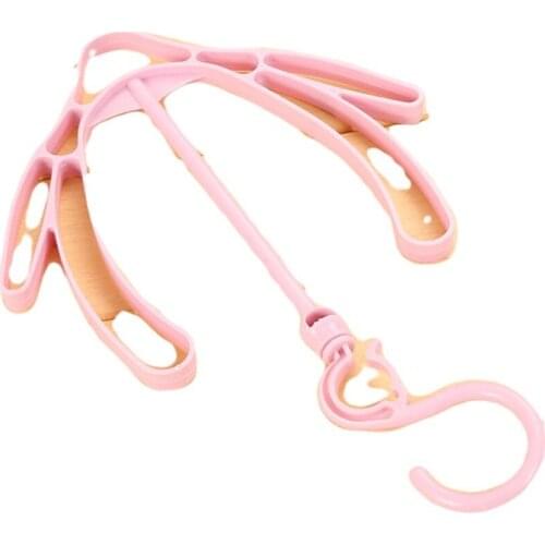 Creative windproof double hook shoe drying rack balcony outdoor multi-functional shoe hanging shelf rotatable plastic hook