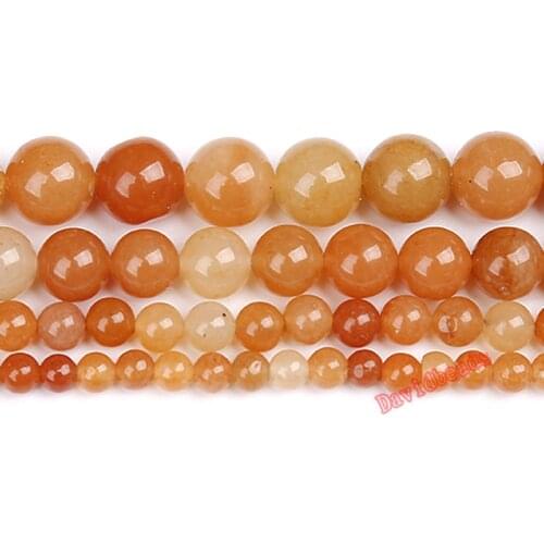 Factory price 4mm 6mm 8mm 10mm round red Aventurine jadee beads natural stone beads DIY loose beads for jewelry making
