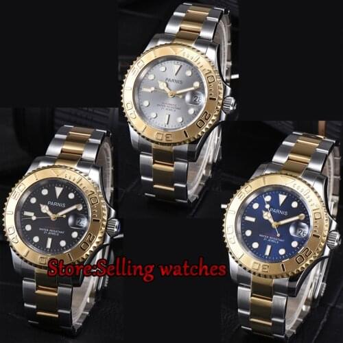 40mm Parnis Casual Automatic Watch Men Self-Wind Date Luminous Mechanical Watches Military Watch Men 2017 New Arrivals