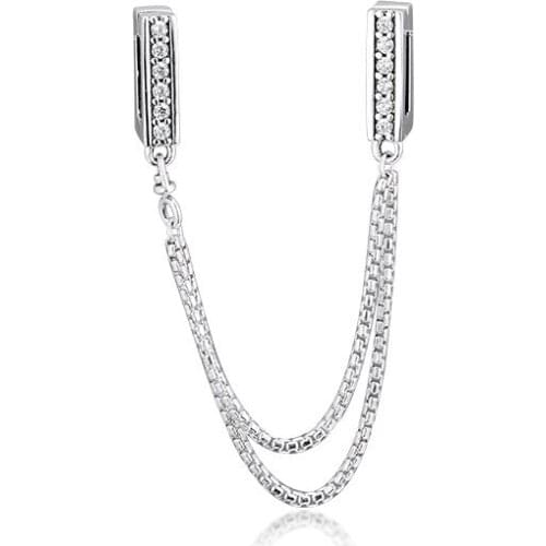 2019 New Reflexion Charm Beads for Jewelry Making Clear CZ Clip Beads for Reflexions Belt Bracelets Women Silver 925 Jewelry DIY