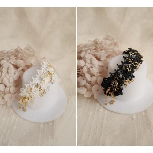 NEW White /Black Stars Hair hoop Headwear 1/3 1/4 1/6 BJD SD DD MSD YOSD Doll Accessories